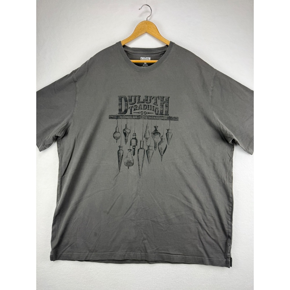 Duluth Trading Co Longtail T-Shirt Mens 3XL Gray Graphic Cotton Short Sleeve